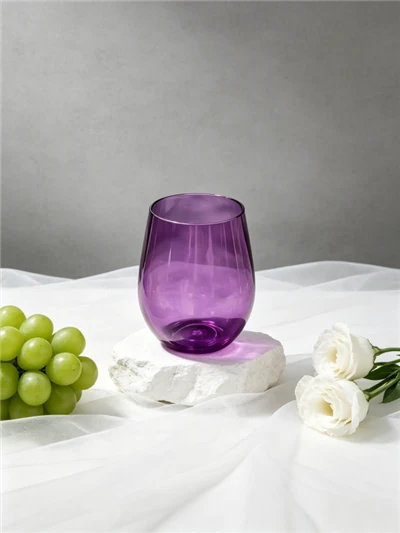 Veleprodaja tamnoljubičastih plastičnih čaša za vino bez stabla